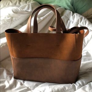Brown leather purse